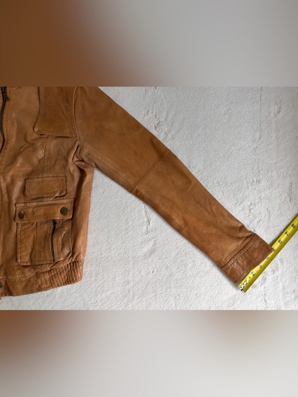 Banana Republic Cognac Leather Jacket - Picture 12 of 16